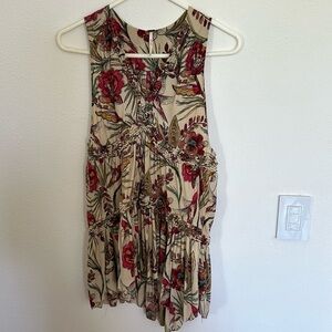 Free People Boho Floral Hummingbird Sundress Size XS – EUC
